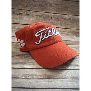 Titleist Clemson Tigers Baseball Hat Cap Paw Logo Orange Embroidered Strapback